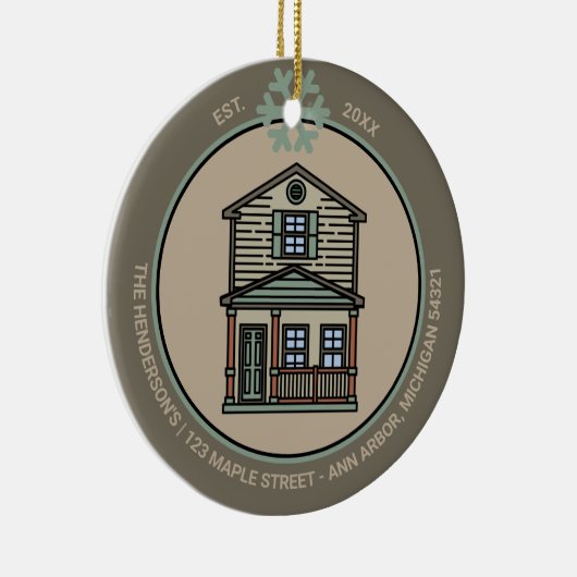 パーソナライズされた初年度ホーム実在エテート購入者 セラミックオーナメント (右)