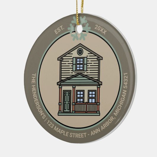 パーソナライズされた初年度ホーム実在エテート購入者 セラミックオーナメント (左)