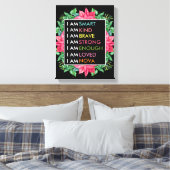 パーソナライズされた前向き肯定子供へ キャンバスプリント (インサイチュ (寝室))