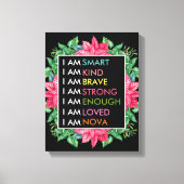 パーソナライズされた前向き肯定子供へ キャンバスプリント (正面)