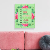 パーソナライズされた前向き肯定子供へ キャンバスプリント (インサイチュ (リビング))