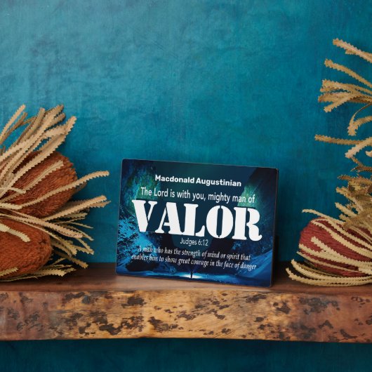 パーソナライズされた勇士の大家6:12 フォトプラーク (側面)