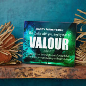 パーソナライズされた勇者の誉れあるキリスト教の男性 フォトプラーク (側面)