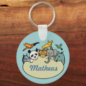 パーソナライズされた動物動物 キーホルダー (正面)