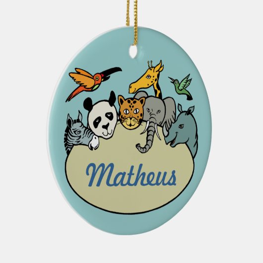 パーソナライズされた動物動物 セラミックオーナメント (右)