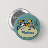 パーソナライズされた動物動物 缶バッジ (正面&裏面)