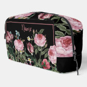 パーソナライズされた化粧品バッグ – ピンクのフラワーミックス ドップキット (右コーナー)