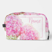 パーソナライズされた化粧品バッグ – ピンクアジサイ ドップキット (正面)