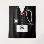 パーソナライズされた医学校卒業おめでとう タペストリー (正面)