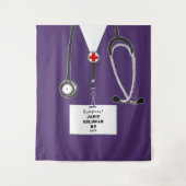 パーソナライズされた医学校卒業おめでとう タペストリー (正面)