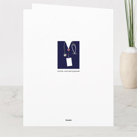 パーソナライズされた医学校卒業カード カード (裏面)