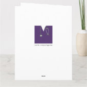 パーソナライズされた医学校卒業カード カード (裏面)