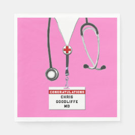 パーソナライズされた医学校卒業パーティナプキ スタンダードランチョンナプキン