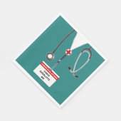 パーソナライズされた医学校卒業パーティナプキ スタンダードランチョンナプキン (角)