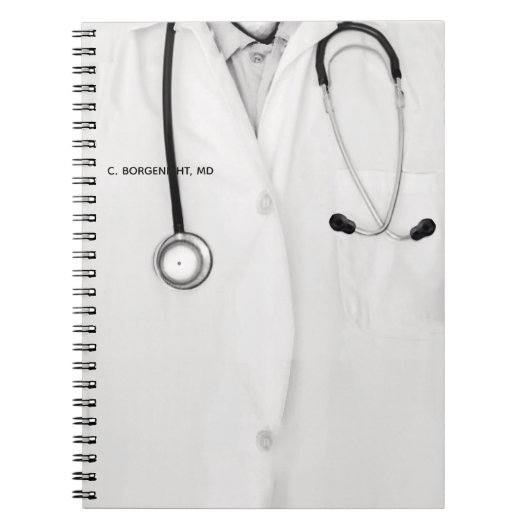 パーソナライズされた医者ギフトアイディア手帳 ノートブック (正面)