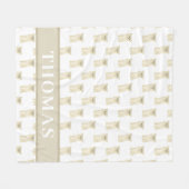 パーソナライズされた千華華 フリースブランケット (正面(横))