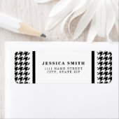 パーソナライズされた千鳥格子のクラシック模様 ラベル (インサイチュ)