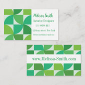 パーソナライズされた半モダン世紀 名刺 (正面/裏面)