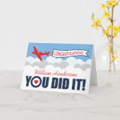 パーソナライズされた卒業パレード | イギリス空軍 カード (黄色い花)