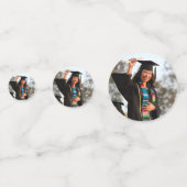 パーソナライズされた卒業モダンパーティーの写真 コンフェッティ (正面)