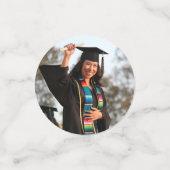 パーソナライズされた卒業モダンパーティーの写真 コンフェッティ (スモール正面)