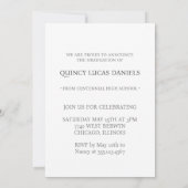 パーソナライズされた卒業写真 – カジュアル卒業 招待状 (裏面)