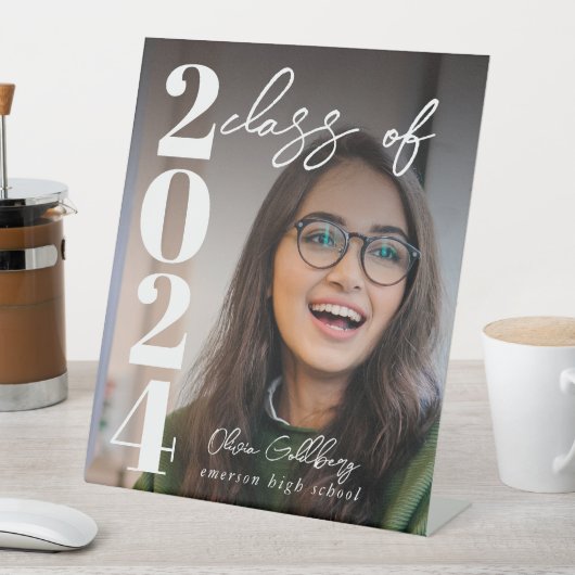 パーソナライズされた卒業式台座標識 台座サイン (インサイチュ)