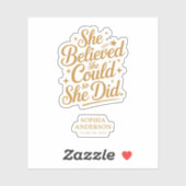 パーソナライズされた卒業感動的金ゴールド シール (シート)