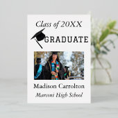 パーソナライズされた卒業発表 箔シーズンカード (立ち正面)