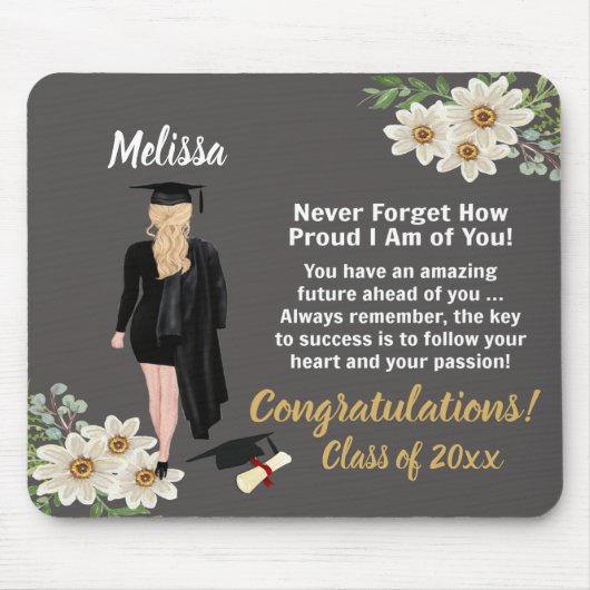 パーソナライズされた卒業記念 マウスパッド (正面)