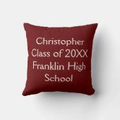 パーソナライズされた卒業贈与 クッション (裏面)