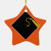 パーソナライズされた卒業贈与 セラミックオーナメント (裏面)