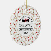 パーソナライズされた卒業贈与 |終了祝時間 セラミックオーナメント (右)
