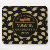 パーソナライズされた卒業贈与 |終了祝時間 マウスパッド (正面)