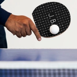 パーソナライズされた卓球ラケットとモノグラム&ルーン 卓球ラケット