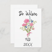 パーソナライズされた博士号取得カード (正面/裏面)