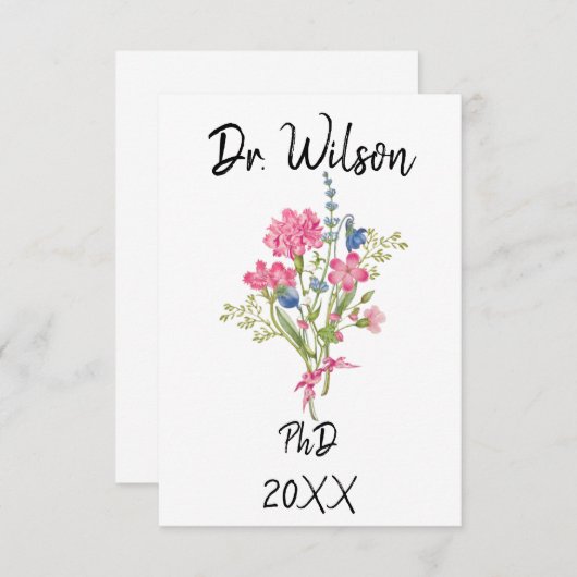 パーソナライズされた博士号取得カード (正面/裏面)