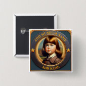 パーソナライズされた博物館ガイドと文書ボタン 缶バッジ (正面&裏面)