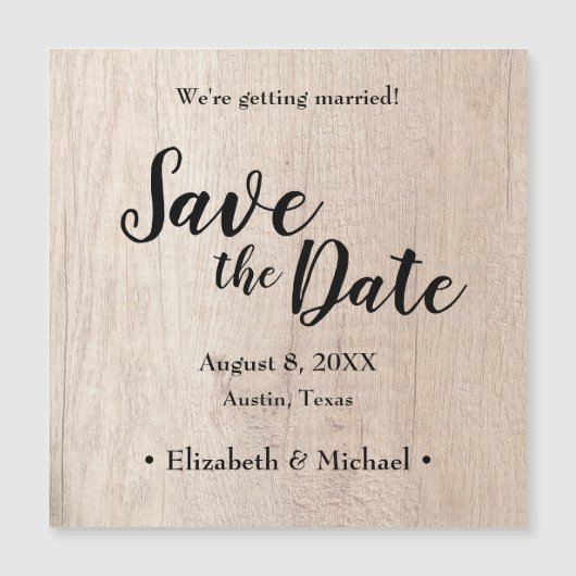 パーソナライズされた印素朴刷された木目等を保存する (正面)