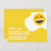-パーソナライズされた卵の誕生日おもしろい ポストカード (正面/裏面)