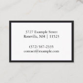 「パーソナライズされた厳粛な花」（英国/ユーロ） 名刺 (裏面)