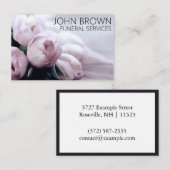「パーソナライズされた厳粛な花」（英国/ユーロ） 名刺 (正面/裏面)