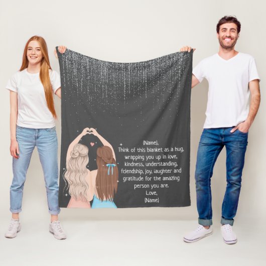 パーソナライズされた友よ最高のに フリースブランケット (インサイチュ)