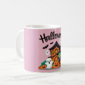 パーソナライズされた友人や家族へのハロウィンギフト コーヒーマグカップ (正面左)