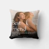 パーソナライズされた友最高の人の写真と定義 クッション (正面)