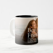 パーソナライズされた友最高の人の写真と定義 ツートーンマグカップ (正面左)
