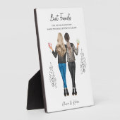 パーソナライズされた友最高の人プリント、クリスマスギフト フォトプラーク (側面)