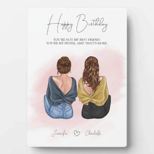 パーソナライズされた友最高の品 – BFF フォトプラーク (正面)