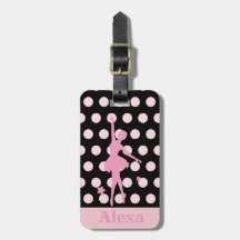 パーソナライズされた可愛いかわいらしバレリーナ水玉模様