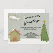 パーソナライズされた可愛いクリスマス実在不動産屋さん シーズンポストカード (正面/裏面)